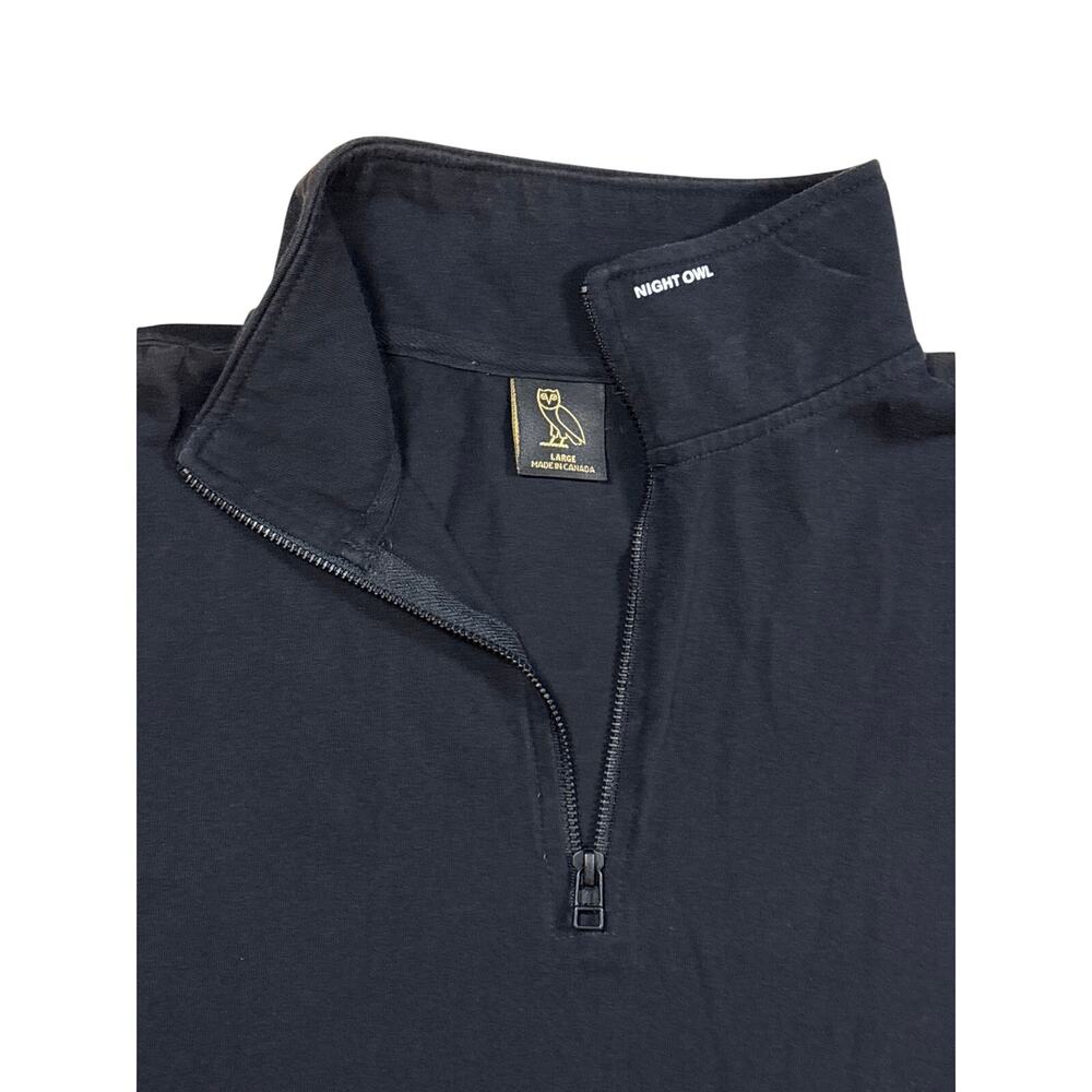 OVO night owl Drake 1/4 zip pullover long sleeve Large Octobers very own faded